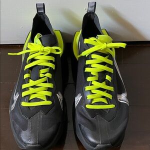 Nike Black Athletic Shoes with Neon Yellow Laces